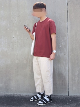 「Scye（サイ）のアイテム（Tシャツ/カットソー）」を使った、ぜっきーさん（メンズ・165cm）の夏コーディネート