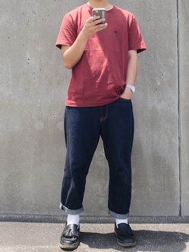 「Scye（サイ）のアイテム（Tシャツ/カットソー）」を使った、ぜっきーさん（メンズ・166cm）の夏コーディネート