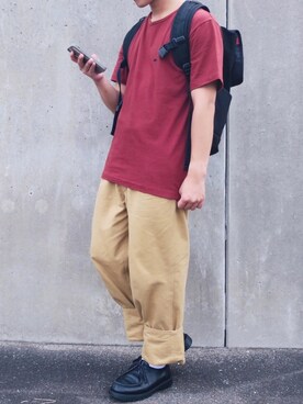 「Scye（サイ）のアイテム（Tシャツ/カットソー）」を使った、ぜっきーさん（メンズ・166cm）の夏コーディネート