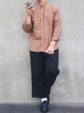 「LIDNM（リドム）のアイテム」を使った、ぜっきーさん（メンズ・166cm）の秋コーディネート