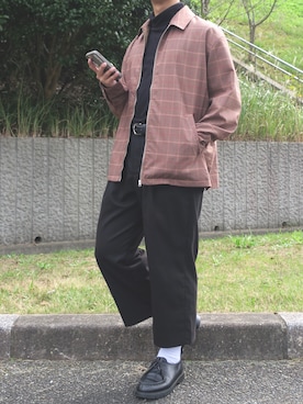 「LIDNM（リドム）のアイテム」を使った、ぜっきーさん（メンズ・166cm）の秋コーディネート
