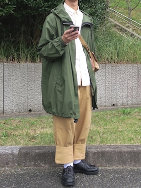 「niko and...（ニコアンド）のアイテム（その他アウター）」を使った、ぜっきーさん（メンズ・166cm）の秋コーディネート