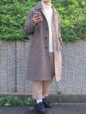 「coen」｜「アイテム（その他シューズ）」を使った、ぜっきーさん（メンズ・166cm）の秋コーディネート