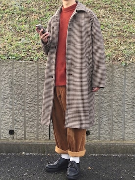 「coen」｜「アイテム（その他シューズ）」を使った、ぜっきーさん（メンズ・166cm）の秋コーディネート