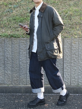 「MHL.」｜「アイテム（ブルゾン）」を使った、ぜっきーさん（メンズ・165cm）の冬コーディネート