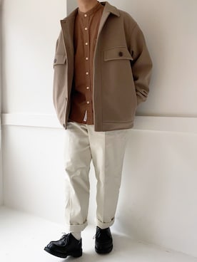 「Steven Alan（スティーブンアラン）のアイテム（チノパンツ）」を使った、ぜっきーさん（メンズ・165cm）の冬コーディネート