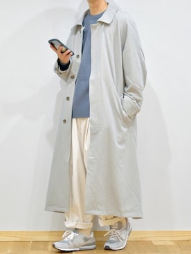 「アイテム（ステンカラーコート）」を使った、ぜっきーさん（メンズ・165cm・20代）の秋コーディネート