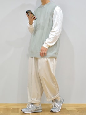 「remer（リメール）のアイテム（パンツ）」を使った、ぜっきーさん（メンズ・165cm）の秋コーディネート