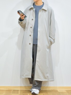 「アイテム（ステンカラーコート）」を使った、ぜっきーさん（メンズ・165cm・20代）の秋コーディネート