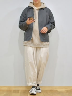「remer（リメール）のアイテム（パンツ）」を使った、ぜっきーさん（メンズ・165cm）の秋コーディネート