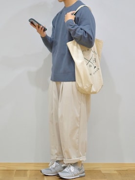 「remer（リメール）のアイテム（パンツ）」を使った、ぜっきーさん（メンズ・165cm）の秋コーディネート
