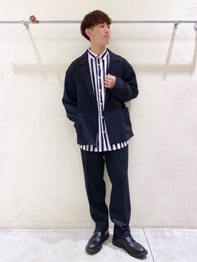「niko and...（ニコアンド）のアイテム（その他アウター）」を使った、ぜっきーさん（メンズ・165cm・20代）の冬コーディネート