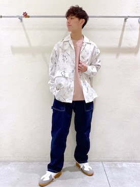 「niko and...（ニコアンド）のアイテム（その他アウター）」を使った、ぜっきーさん（メンズ・165cm・20代）の春コーディネート