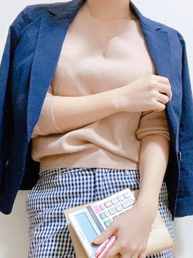 「MISCH MASCH（ミッシュマッシュ）のアイテム（ジャケット/アウター）」を使った、a y a ✺ ig30万人さん（レディース・155cm）の春コーディネート