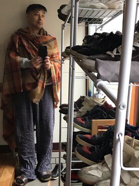 「アイテム（スウェット）」を使った、英伸さん（メンズ・171cm・50代）の秋コーディネート