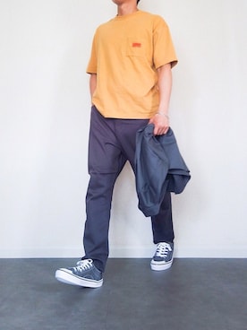 「黄色Tシャツ」｜sさん（メンズ・173cm）の夏コーディネート