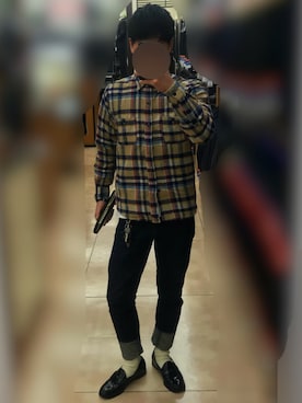 「アイテム（コインケース）」を使った、とーるさん（メンズ・171cm）の冬コーディネート