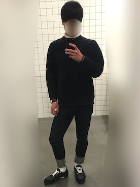 「Hanes」｜「アイテム（スウェット）」を使った、とーるさん（メンズ・171cm）の冬コーディネート