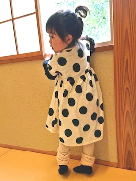 「DILASH（ディラッシュ）のアイテム（ワンピース/ドレス）」を使った、hipopoさん（キッズ・90cm）の春コーディネート