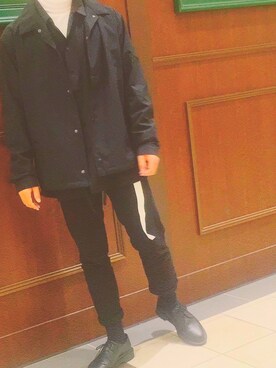 「アイテム（ブルゾン）」を使った、めがねさん（メンズ・164cm・10代）の秋コーディネート