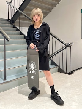 「秋先取りコーデ」｜「アイテム（ソックス/靴下）」を使った、フクマルさん（レディース・153cm）の夏コーディネート