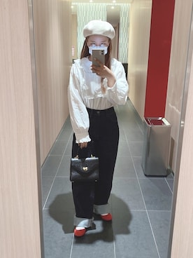 「アイテム（バレエシューズ）」を使った、おたなさん（レディース・151cm）の秋コーディネート
