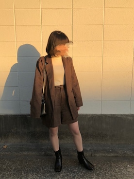 「Heather（ヘザー）のアイテム（テーラードジャケット）」を使った、guuさん（レディース・150cm）の秋コーディネート