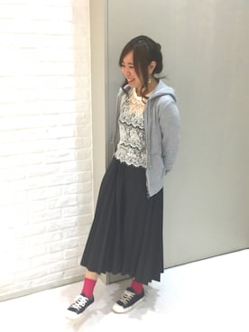 「無印良品（ムジルシリョウヒン）のアイテム（スニーカー）」を使った、ちぃさん（レディース・158cm）の春コーディネート