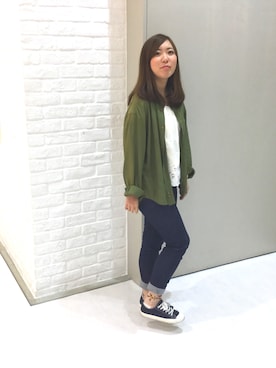 「無印良品（ムジルシリョウヒン）のアイテム（スニーカー）」を使った、ちぃさん（レディース・158cm）の春コーディネート