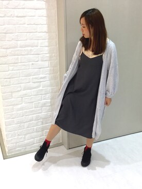 「w closet（ダブルクローゼット）のアイテム（ワンピース）」を使った、ちぃさん（レディース・158cm）の春コーディネート