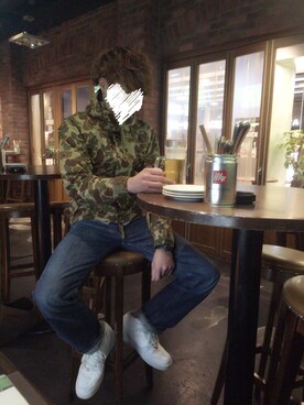 「ダンガリーシャツ」｜「アイテム（その他）」を使った、ぽんさん（メンズ・181cm）の冬コーディネート