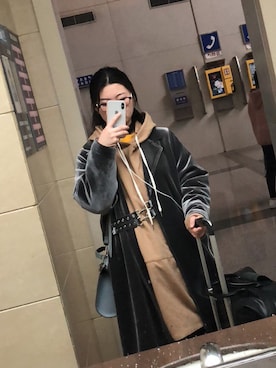 「アイテム（ダッフルコート）」を使った、ladith666さん（レディース・168cm・10代）の春コーディネート