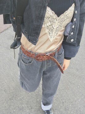 「アイテム（キャミソール、ベージュ系）」を使った、ア イ カさん（レディース・161cm）の春コーディネート