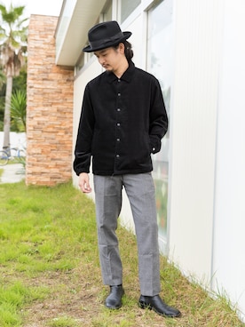 「アイテム（ブルゾン）」を使った、fukusima613さん（メンズ・175cm）の秋コーディネート