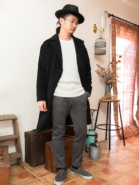 「オーバーコート」｜fukusima613さん（メンズ・175cm）の秋コーディネート