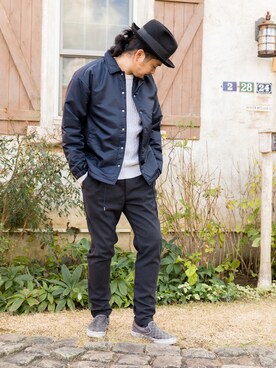 「WEGO（ウィゴー）のアイテム（ナイロンジャケット）」を使った、fukusima613さん（メンズ・175cm）の冬コーディネート