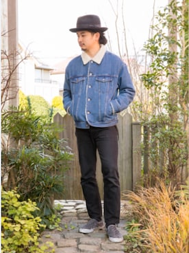 「WEGO（ウィゴー）のアイテム（デニムジャケット）」を使った、fukusima613さん（メンズ・175cm）の冬コーディネート