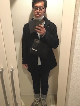 「RAGEBLUE（レイジブルー）のアイテム（ピーコート）」を使った、swg. toshiさん（メンズ・179cm）の春コーディネート