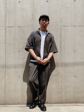 「HAVERSACK（ハバーザック）のアイテム（パンツ）」を使った、ミチさん（メンズ・182cm）の夏コーディネート