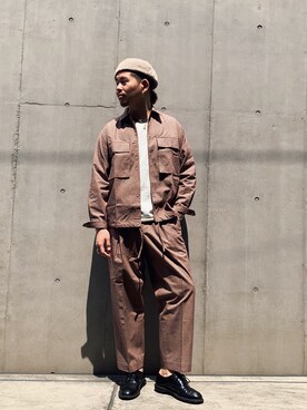 「HAVERSACK（ハバーザック）のアイテム（ジャケット/アウター）」を使った、ミチさん（メンズ・182cm）の夏コーディネート