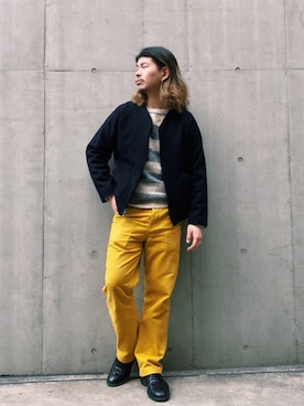 「Schott(ショット)のアイテム(ブルゾン)」を使った、RYO【THE CRIMIE】さん(メンズ・182cm)の秋コーディネート