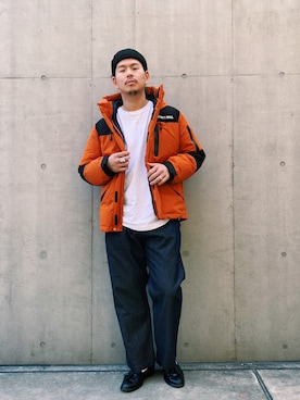 「schott(ショット)のアイテム(ダウンジャケット/コート)」を使った、ミチさん(メンズ・182cm)の秋コーディネート