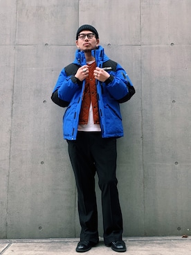 「schott（ショット）のアイテム（ダウンジャケット/コート）」を使った、ミチさん（メンズ・182cm）の秋コーディネート