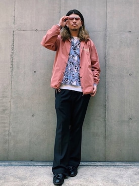 「Iroquois（イロコイ）のアイテム」を使った、ミチさん（メンズ・182cm）の冬コーディネート