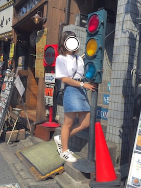 「stradivarius（ストラディバリウス）のアイテム」を使った、UKIさん（レディース・155cm）の夏コーディネート