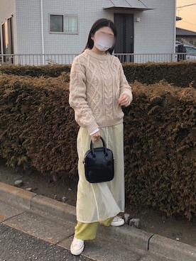 「アイテム（リング）」を使った、UKIさん（レディース・155cm・20代）の冬コーディネート