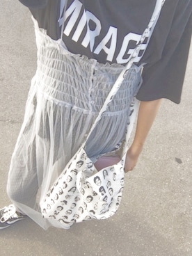 「アイテム（ドレス、グレー系）」を使った、miiさん（レディース・158cm）の夏コーディネート