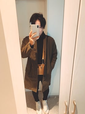 「ZARA MAN」｜「アイテム（チェスターコート）」を使った、相互★DAIさん（メンズ・170cm）の冬コーディネート