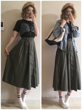 ピザ子@ゆるーく更新さん（レディース・167cm）の夏コーディネート