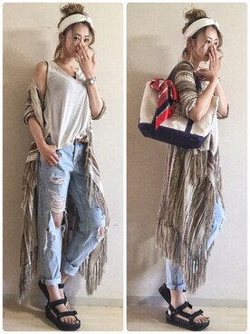 ピザ子@ゆるーく更新さん（レディース・167cm）の夏コーディネート